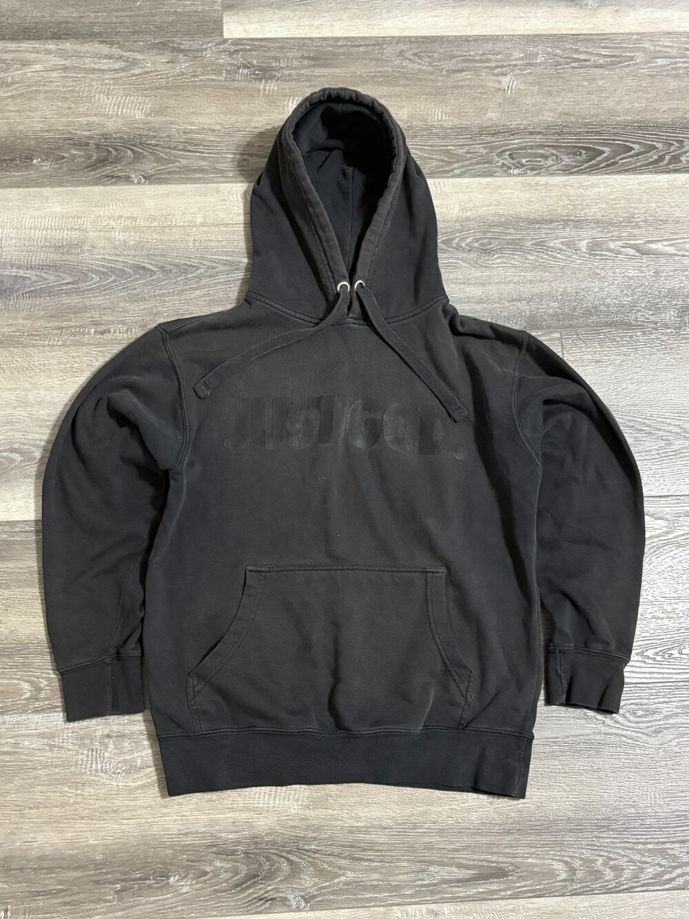 Just God Is Dope Graphic Black Hoodie Christian Y2K Jesus Skater - Men’s Small